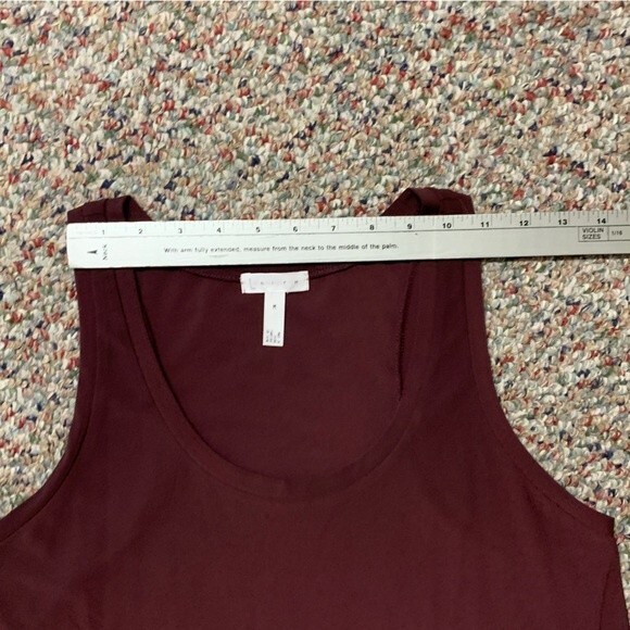 Leith Burgundy Sleeveless Swing A-Line Knee Length Dress Size M - Picture 9 of 11